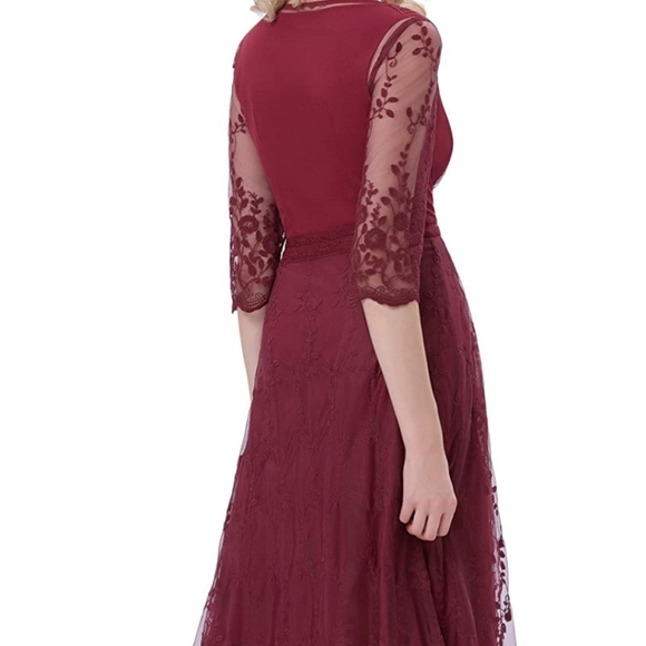 Vintage Titanic Style Lace Maxi Dress - Picture 2 of 11